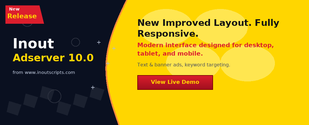 Inout Adserver 10.0 - New Improved Layout, Fully Responsive